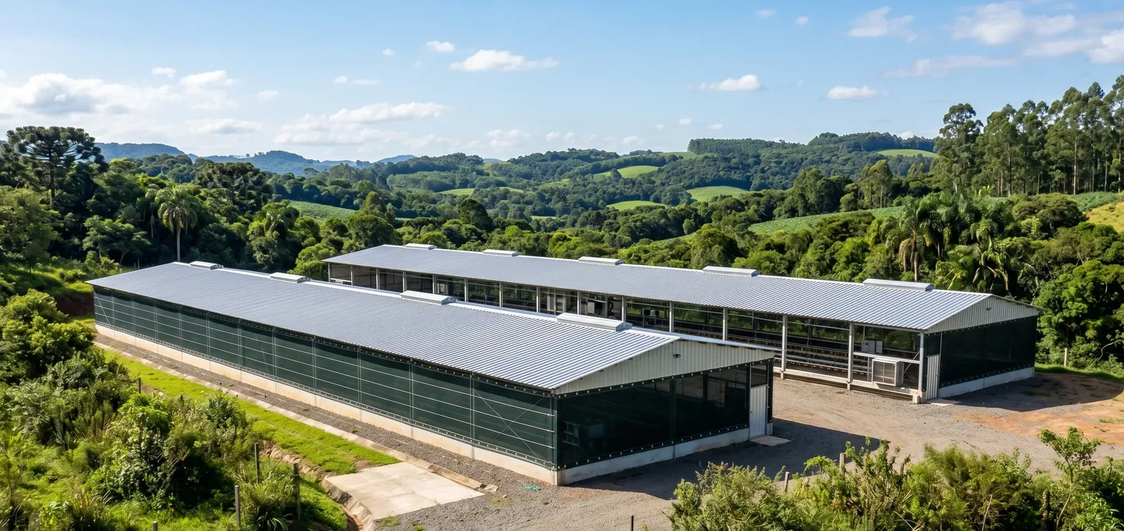 Sombreamento 80% para 2 galpões de 1.500 m²